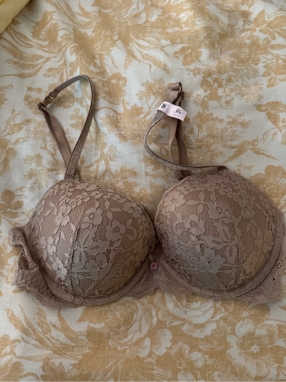 Victoria's Secret Taupe Lace Push-Up Bra